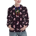 thumbnail image 1 of Daiia Poodle Dog Pattern Women's Fashion Hoodies & Sweatshirts with Kangaroo Pocket Hooded Sweatshirt with Eye-catching Drawstrings-Medium, 1 of 7