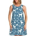 thumbnail image 1 of Daiia Poodle Dog Print Women's Dresses 2025 Trendy Short sleeve Dresses Casual Baggy Flowy Maxi Sun Dresses, 1 of 7