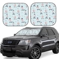 thumbnail image 1 of Daiia Poodle Playing Skateboard 2PCS Car Windshield Sun Shade, Foldable Sun Shield for Car Front Window, Auto Sun Blocker Visor Protector Universal for Truck SUV Pickup-Small, 1 of 7