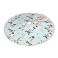 thumbnail image 1 of Daiia Poodle Playing Skateboard Drawing Merry Christmas Tree Skirt , Xmas Large Lace-up Tree Skirt, Santa Snowflakes Rustic Home Decorations New Year Party Farmhouse Decor-30", 1 of 7
