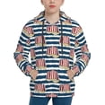 thumbnail image 1 of Daiia Popcorn On Blue Lines for Boys Fashion Hoodies & Sweatshirts with Kangaroo Pocket,Hooded Sweatshirt for Kid, Breathable& Moisture Wicking-Large, 1 of 6