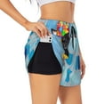 thumbnail image 1 of Daiia Prague Ratter Dog in Bathtub Pattern Women's 2 in 1 Running Shorts - Lightweight Athletic Workout Gym Yoga Shorts Liner with Phone Pockets-XX-Large, 1 of 7