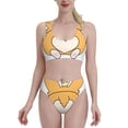 thumbnail image 1 of Daiia Prince Corgi Dog printed 2 piece Swimsuit Bikinis for Women High Waisted Racerback Bathing Suits Summer Tummy Control Scoop Neck Swimwear-Small, 1 of 8