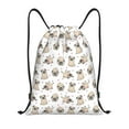 thumbnail image 1 of Daiia Pugs Pattern Drawstring Backpack, Gym Bag, Lightweight Backpack, Water-Resistant Bag Travel Sports Backpack, Fitness Bag, Yoga Bag-Small, 1 of 6