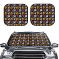thumbnail image 1 of Daiia Pumpkin And Flying Bat 2PCS Car Windshield Sun Shade, Foldable Sun Shield for Car Front Window, Auto Sun Blocker Visor Protector Universal for Truck SUV Pickup-Small, 1 of 7