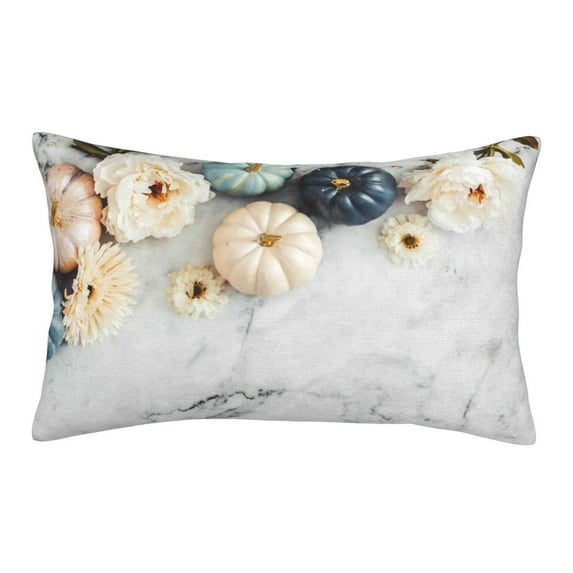 Daiia Pumpkin And White Marble Bedding Waterproof Pillow Protector Zippered Queen – Bed Bug Proof Pillow Encasement-20"x30"