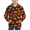thumbnail image 1 of Daiia Pumpkin Fallen Leaves for Boys Fashion Hoodies & Sweatshirts with Kangaroo Pocket,Hooded Sweatshirt for Kid, Breathable& Moisture Wicking-Large, 1 of 6