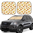 thumbnail image 1 of Daiia Pumpkin Maple Leaves 2PCS Car Windshield Sun Shade, Foldable Sun Shield for Car Front Window, Auto Sun Blocker Visor Protector Universal for Truck SUV Pickup-Medium, 1 of 7