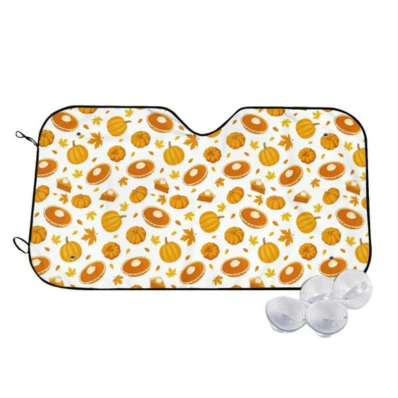 Daiia Pumpkin Maple Leaves Windshield Sun Shade for Car SUV Truck ( ), Car Sun Shade Windshield, Car Shades for Front Windows, Sunshade for Car Windshield