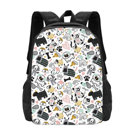 Daiia Puppy Backpack for Men and Women -Durable Backpack Large Capacity, Water-Resistant Bag with Adjustable Straps and Laptop Compartment