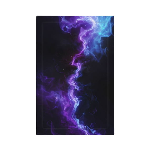Daiia Purple And Blue Nebula Pattern Decorator Wall Plate Child Safe Outlet Cover, Switch and Outlet Covers,Size 1-Gang 5.0" x3.0" , Polycarbonate Thermoplastic-Style V