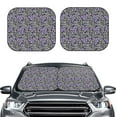 thumbnail image 1 of Daiia Purple Butterflies 2PCS Car Windshield Sun Shade, Foldable Sun Shield for Car Front Window, Auto Sun Blocker Visor Protector Universal for Truck SUV Pickup-Large, 1 of 7