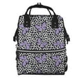 thumbnail image 1 of Daiia Purple Butterflies Large Capacity Baby Bag Waterproof Stylish Diaper Bag Mummy Backpack Adjustable Straps Diaper BagBaby Essentials Bag, 1 of 6