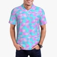 thumbnail image 1 of Daiia Purple Dragon Scales Pattern Men’s Polo Shirts,Solid Deck Shirt,Classic Fit, Breathable Cotton Polo for Casual and Sport Wear-Large, 1 of 7