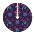 thumbnail image 1 of Daiia Purple Dreamcatcher1 Drawing Merry Christmas Tree Skirt , Xmas Large Lace-up Tree Skirt, Santa Snowflakes Rustic Home Decorations New Year Party Farmhouse Decor-30", 1 of 6