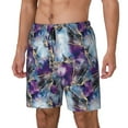 thumbnail image 1 of Daiia Purple Marble Texture Mens Swim Trunks Swim Shorts Quick Dry Swim Shorts with Mesh Lining Pockets-Small, 1 of 9