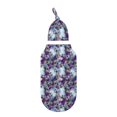 Daiia Purple Marble Texture Pattern Swaddle Blanket and Hat Set Newborn