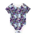 thumbnail image 1 of Daiia Purple Marble Texture Printed Unisex-Baby Short Sleeve Onesies Bodysuits Baby Climbing Clothes Soft and Comfortable Romper with Expandable Shoulder Design-12 Months, 1 of 8