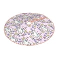 thumbnail image 1 of Daiia Purple Rabbit Drawing Merry Christmas Tree Skirt , Xmas Large Lace-up Tree Skirt, Santa Snowflakes Rustic Home Decorations New Year Party Farmhouse Decor-48", 1 of 7