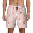thumbnail image 1 of Daiia Rabbit And Cherry Mens Swim Trunks Swim Shorts Quick Dry Swim Shorts with Mesh Lining Pockets-X-Large, 1 of 9