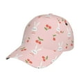 thumbnail image 1 of Daiia Rabbit And Cherry print Baseball Cap Men Women Golf Dad Hat Adjustable Original Classic Low Profile Hat Unconstructed Plain Cap, 1 of 9