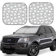 thumbnail image 1 of Daiia Rabbit And Cloud 2PCS Car Windshield Sun Shade, Foldable Sun Shield for Car Front Window, Auto Sun Blocker Visor Protector Universal for Truck SUV Pickup-Medium, 1 of 7