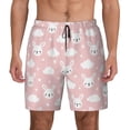 thumbnail image 1 of Daiia Rabbit And Cloud Mens Swim Trunks Swim Shorts Quick Dry Swim Shorts with Mesh Lining Pockets-Small, 1 of 9