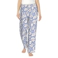 thumbnail image 1 of Daiia Rabbit And Floral Women's Sleep Pant with Pockets and Drawstring,Pajama Pants-Large, 1 of 9