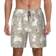 thumbnail image 1 of Daiia Rabbit And Flower Mens Swim Trunks Swim Shorts Quick Dry Swim Shorts with Mesh Lining Pockets-3X-Large, 1 of 9