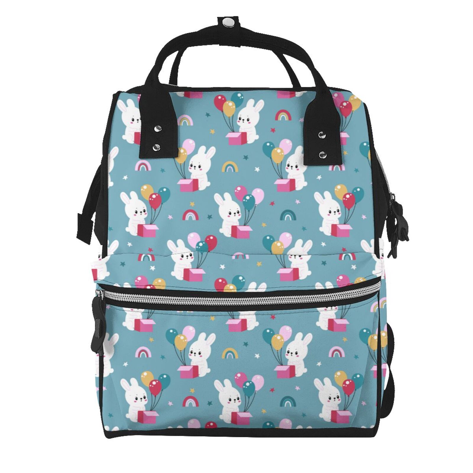 Daiia Rabbit And Rainbow Large Capacity Baby Bag Waterproof Stylish