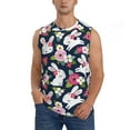 thumbnail image 1 of Daiia Rabbit And Rose Printed Men's Tank Tops,Casual Soft Sleeveless Gym Muscle Shirts Bodybuilding Tee-Small, 1 of 8