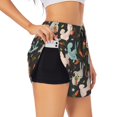 thumbnail image 1 of Daiia Rabbit Is Eating Carrots Pattern Women's 2 in 1 Running Shorts - Lightweight Athletic Workout Gym Yoga Shorts Liner with Phone Pockets-X-Large, 1 of 7