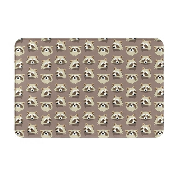 Daiia Raccoon Front Door Mat, Heavy Duty Durable Welcome Mat for Outdoor Indoor, Dirt Trapper Waterproof Super Absorbent Door Mat, 16" x 24"
