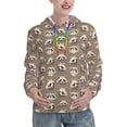 thumbnail image 1 of Daiia Raccoon Pattern Women's Fashion Hoodies & Sweatshirts with Kangaroo Pocket Hooded Sweatshirt with Eye-catching Drawstrings-X-Large, 1 of 7