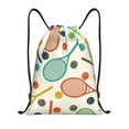 thumbnail image 1 of Daiia Racket and Tennis Ball Pattern Drawstring Backpack, Gym Bag, Lightweight Backpack, Water-Resistant Bag Travel Sports Backpack, Fitness Bag, Yoga Bag-Medium, 1 of 6