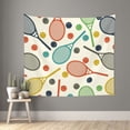 thumbnail image 1 of Daiia Racket and Tennis Ball Pattern Tapestry 60x51 Inches Wall Hanging Tapestry Artistic Wall Hanging Bedroom Wall Decor Living Room Tapestry Dorm Room Decor, 1 of 9