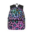 thumbnail image 1 of Daiia Rainbow Animal Skin School Backpack for Men Women, Unisex Large Waterproof Bookbag Schoolbag Casual Daypack for High School/College/Teens/Travel/Work Black, 1 of 8