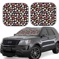 thumbnail image 1 of Daiia Rainbow Flowers 2PCS Car Windshield Sun Shade, Foldable Sun Shield for Car Front Window, Auto Sun Blocker Visor Protector Universal for Truck SUV Pickup-Large, 1 of 7