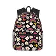 thumbnail image 1 of Daiia Rainbow Flowers School Backpack for Men Women, Unisex Large Waterproof Bookbag Schoolbag Casual Daypack for High School/College/Teens/Travel/Work Black, 1 of 8