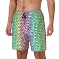 thumbnail image 1 of Daiia Rainbow Peacock Feathers Mens Swim Trunks Swim Shorts Quick Dry Swim Shorts with Mesh Lining Pockets-3X-Large, 1 of 9