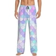 thumbnail image 1 of Daiia Rainbow Scales Men's Sleep Pant with Pockets and Drawstring,Pajama Pants-Small, 1 of 9