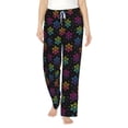 thumbnail image 1 of Daiia Rainbow Snowflake Women's Sleep Pant with Pockets and Drawstring,Pajama Pants-X-Large, 1 of 9