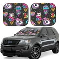 thumbnail image 1 of Daiia Rainbow Unicorn And Cat Icecream 2PCS Car Windshield Sun Shade, Foldable Sun Shield for Car Front Window, Auto Sun Blocker Visor Protector Universal for Truck SUV Pickup-Medium, 1 of 7