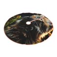 thumbnail image 1 of Daiia Realistic Style Cute Cat Drawing Merry Christmas Tree Skirt , Xmas Large Lace-up Tree Skirt, Santa Snowflakes Rustic Home Decorations New Year Party Farmhouse Decor-48", 1 of 7