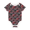 thumbnail image 1 of Daiia Red And Blue Cars Printed Unisex-Baby Short Sleeve Onesies Bodysuits Baby Climbing Clothes Soft and Comfortable Romper with Expandable Shoulder Design-2 Years, 1 of 8