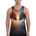 thumbnail image 1 of Daiia Red And White Beast Printed Men's Quick Dry Fit Muscle Tank Top Slim-Fit Tank Workout Tank Top Lightweight Sports Tank Top-, 1 of 7