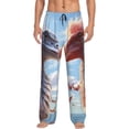 thumbnail image 1 of Daiia Red And White Bird Couple Men's Sleep Pant with Pockets and Drawstring,Pajama Pants-X-Large, 1 of 9