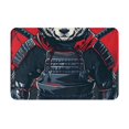 thumbnail image 1 of Daiia Red Black Eastern Panda Warrior Front Door Mat, Heavy Duty Durable Welcome Mat for Outdoor Indoor, Dirt Trapper Waterproof Super Absorbent Door Mat, 16" x 24", 1 of 1