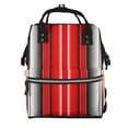 thumbnail image 1 of Daiia Red Black and White Serape Blanket Stripes Pattern Large Capacity Baby Bag Waterproof Stylish Diaper Bag Mummy Backpack Adjustable Straps Diaper BagBaby Essentials Bag, 1 of 6
