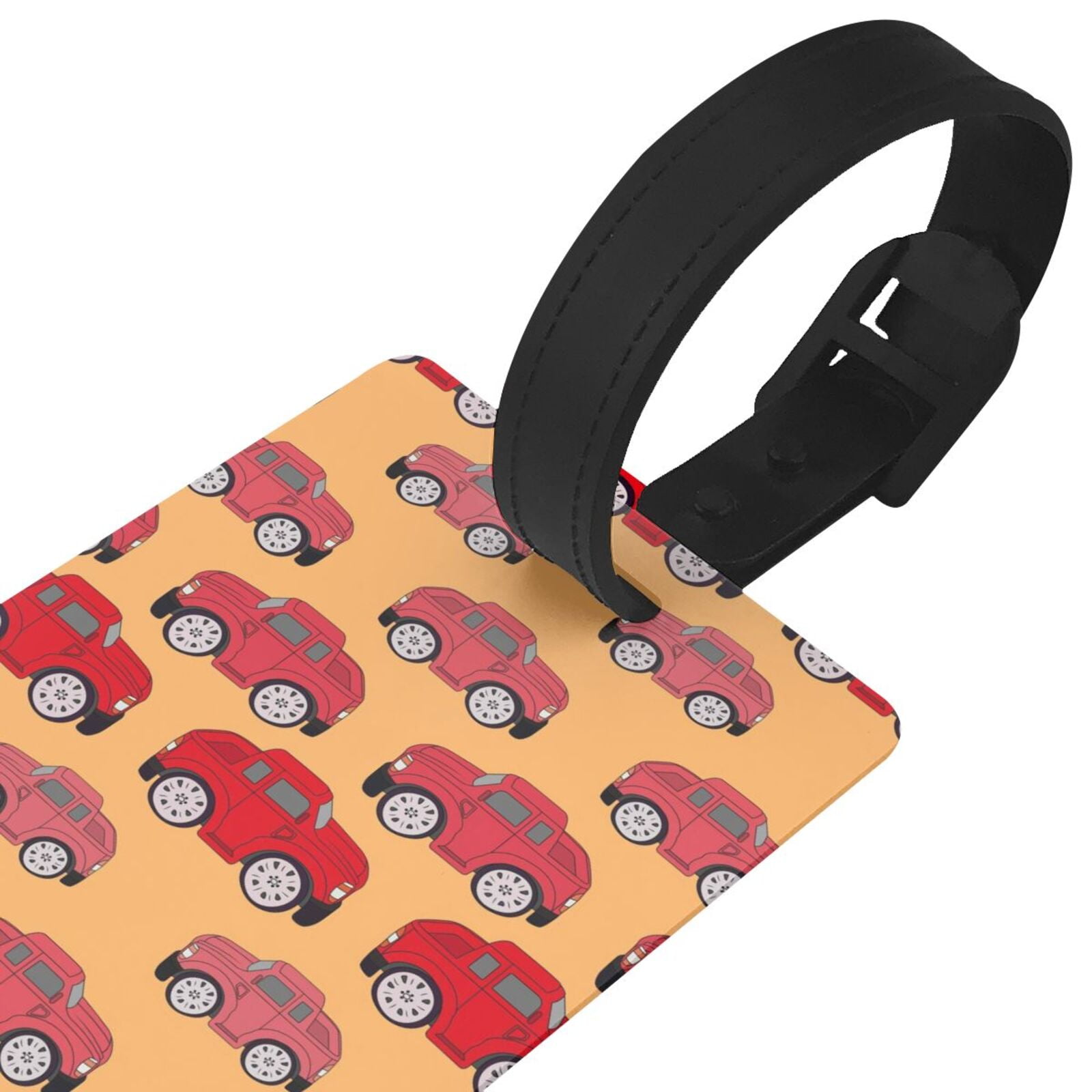 Daiia Red Cars Durable Luggage Tags with Secure Strap Travel ID Tags Suitcase ID Tags Bag